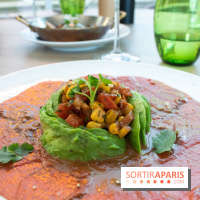 La City : : carpaccio de bœuf et avocat salsa