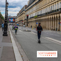 Visuel Paris rue de Rivoli trotinette