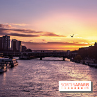 Visuel Paris - coucher de soleil - Seine