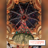 Vitrines et sapin de Noël au Galeries Lafayettes 2019 avec Virginie Efira - photos 