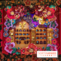 Vitrines et sapin de Noël au Galeries Lafayettes 2019 avec Virginie Efira - photos 