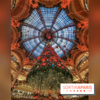 Vitrines et sapin de Noël au Galeries Lafayettes 2019 avec Virginie Efira - photos 