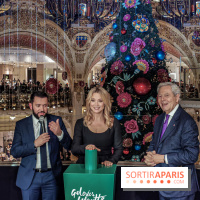 Vitrines et sapin de Noël au Galeries Lafayettes 2019 avec Virginie Efira - photos 