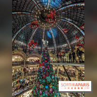 Vitrines et sapin de Noël au Galeries Lafayettes 2019 avec Virginie Efira - photos 