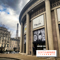 JR installe des portraits sur le Palais d'Iéna