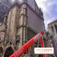 Notre Dame, démontage de l'échafaudage endommagé 