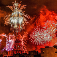 Photos du feu d'artifice du 14 juillet de Paris 2020