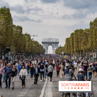 Champs Elysées piéton et Arc de Triomphe empaqueté