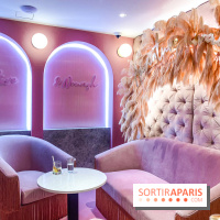 Elan café, le célèbre salon de thé rose aux Galeries Lafayette