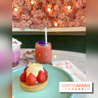 Elan café, le célèbre salon de thé rose aux Galeries Lafayette