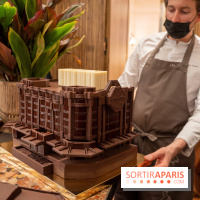 Photos : Bûche de Noël du Cheval Blanc par Maxime Fréderic 2021