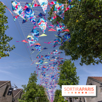 Le ciel de cerfs volants à Bercy Village 