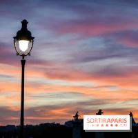 Visuels Paris - Lampadaire - Coucher de soleil