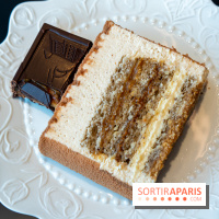 Bûche de Noël exceptionnelle - Maxime Frédéric - Cheval Blanc - buche de noel 2022 - chocolat - buche de noel praliné - cheval à bascule