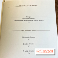 Sphère restaurant Paris 8e - carte - menu