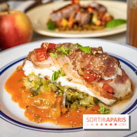 Bombarde restaurant méditerranéen et festif à Montmartre - cabillaud - pancetta - fondu de poireaux