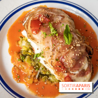 Bombarde restaurant méditerranéen et festif à Montmartre - cabillaud - pancetta - fondu de poireaux