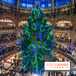 Les vitrines et sapin de Noël des Galeries Lafayette 2022