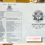 Le Tea Time de Mariage Frère - tea time de Noël - carte - menu