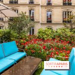 La terrasse cachée du Joy à l'Hôtel Fouquet's 2023 : le jardin de coquelicots -  A7C2739