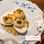 Bistrot Podium, le restaurant festif avec la carte de Glenn Viel -  L'oeuf mimosa au tourteau