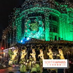 Inauguration des vitrines et décorations de Noël du BHV Marais à Paris 2023