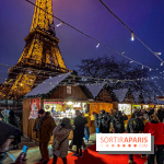 Marché de Noël 2023 au pied de la tour Eiffel - Quai Jacques Chirac