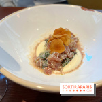 Kapara - Tartare de thon, olives, chips de topinambour