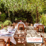 La terrasse jardin Summer de la Bauhinia au Shangri-La Paris