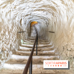 Le Château de la Roche Guyon, le château troglodyte dans le Val-d'Oise - 95 -  escalier dans la roche