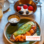 Brunch du Vesper Paris 7e - buffet à volonté et plats à table -  avocado toast