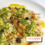 La terrasse du Jardin Privé à Châtelet Les Halles en mode barbecue  -  carpaccio de bar