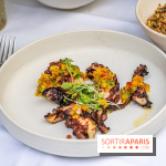 La terrasse du Jardin Privé à Châtelet Les Halles en mode barbecue  -  poulpe grillé