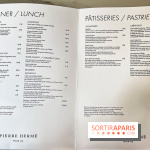 Le Café et la Pâtisserie Pierre Hermé à Versailles - Hôtel Les Lumières - carte - menu