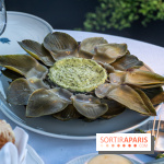 La terrasse dans un jardin avec vue Tour Eiffel du Marguerite 1606 au Domaine de la Reine Margot -  A7C1345