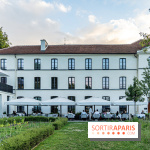 La terrasse dans un jardin avec vue Tour Eiffel du Marguerite 1606 au Domaine de la Reine Margot -  A7C1351