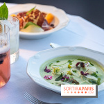 La terrasse dans un jardin avec vue Tour Eiffel du Marguerite 1606 au Domaine de la Reine Margot -  A7C1361