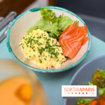 Café Mirabelle - Oeufs brouillées saumon