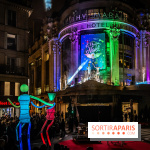 Inauguration des vitrines et décorations de Noël du BHV Marais 2024 avec Léna Mahfouf, Adriana Karembeu et Marc Lavoine