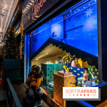 Inauguration des vitrines et décorations de Noël du BHV Marais 2024 avec Léna Mahfouf, Adriana Karembeu et Marc Lavoine