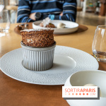 La Table du Château à Dampierre-en-Yvelines, le restaurant face au château - nos photos -  oufflé pomme et poire, glace à l’Armagnac 