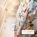 Climbing District Sèvres-Lecourbe, la salle d'escalade dans l'ancienne église Sainte-Rita dans le 15e