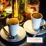 Monsieur Claude, le restaurant par Danny Khezzar à Rueil dans le 92 - amuse bouche - CAPPUCCINO DE POMME DE TERRE Purée de pomme de terre, siphon de pain grillé