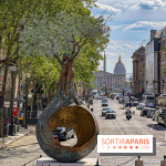 Exposition en plein air des œuvres monumentales d'Andrea Roggi, quartier Faubourg Saint-Honoré