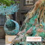 Exposition en plein air des œuvres monumentales d'Andrea Roggi, quartier Faubourg Saint-Honoré