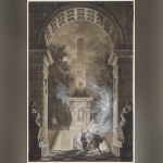 iinstitut suedois expo permanente - Louis Jean Desprez (1743 1804), Décors pour Sémiramis de Voltaire. Gouache sur papier. Photo Cecilia Heisser   Nationalmuseum