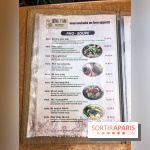Dong Tam restaurant vietnamien Paris 13e - carte - menu