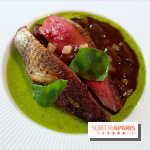 Geoélia - Pigeon rôti, gnocchi aubergine, velouté oseille