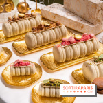 Les bûches et créations de Noël et fêtes de Ladurée 2025