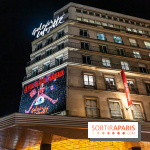 Vitrines et sapin de Noël des Galeries Lafayettes avec Clara Luciani - photos